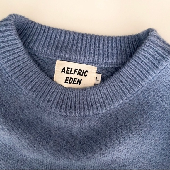 Aelfric Eden | Crew Goose Wow Sweater Mens Blue | L - Picture 5 of 5